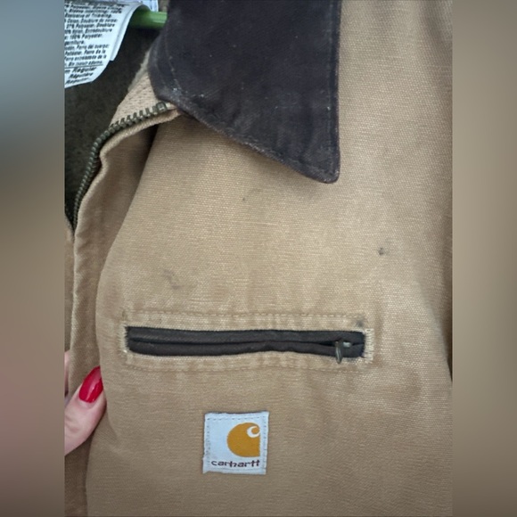 Vintage Carhartt Detroit Jacket Womens Medium Carhartt Brown W J097 - Picture 8 of 8